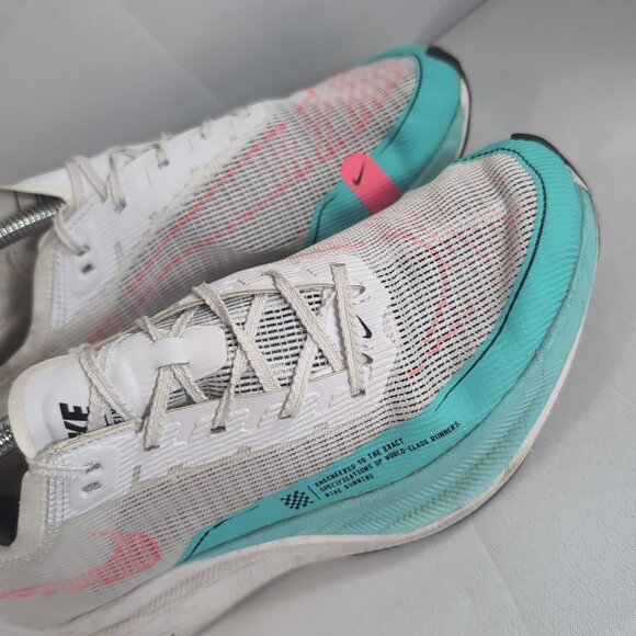 Nike ZoomX Vaporfly Next% 2 CU4111-101 US 8.5 M 10 W White Watermelon Pink Blue - Picture 5 of 16